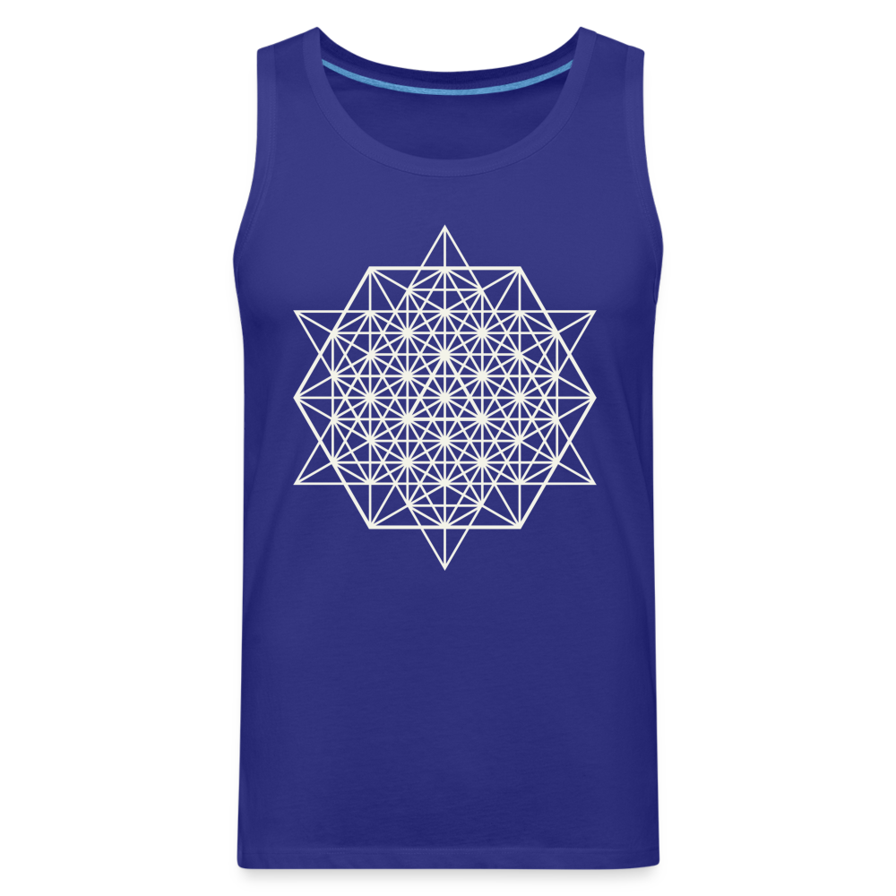 64 Tetrahedron Grid Men’s Tank - royal blue