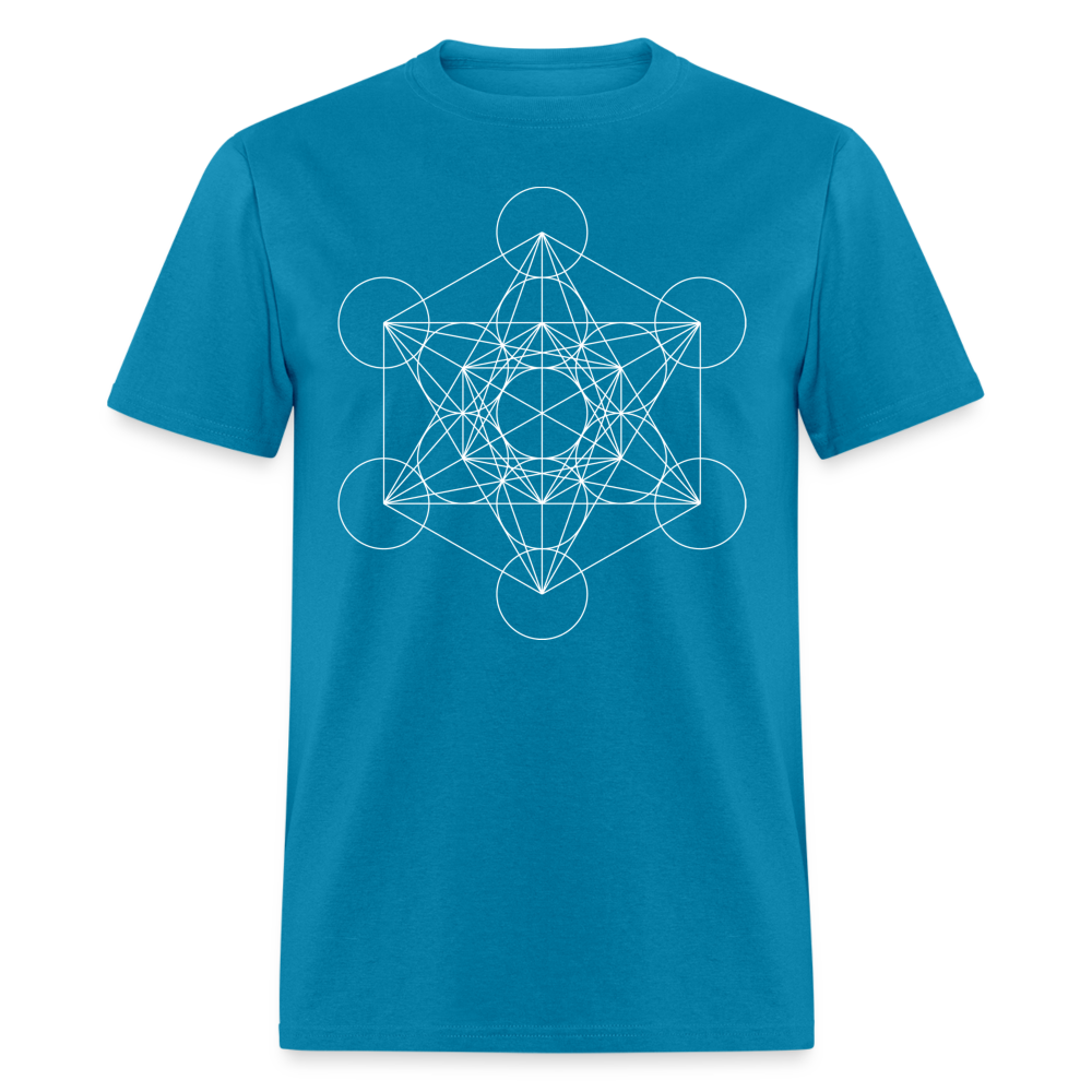 Metatron's Cube Unisex T-Shirt - turquoise