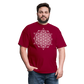 64 Tetrahedron Grid Unisex T-Shirt - dark red