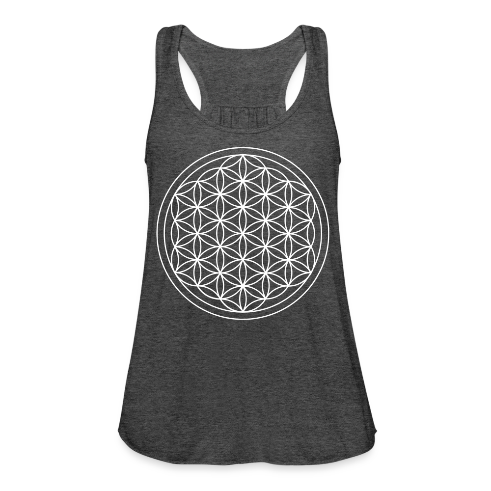 Women's Flowy Tank Top - Flower of Life - deep heather