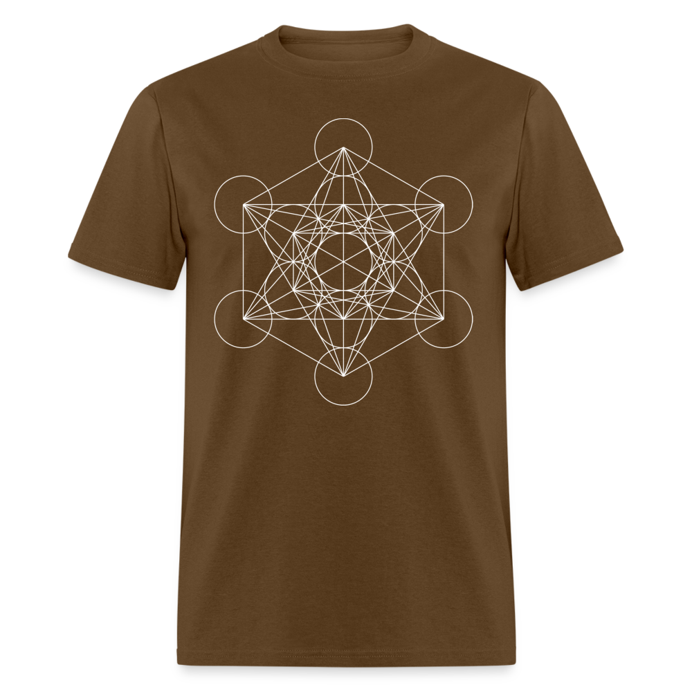 Metatron's Cube Unisex T-Shirt - brown