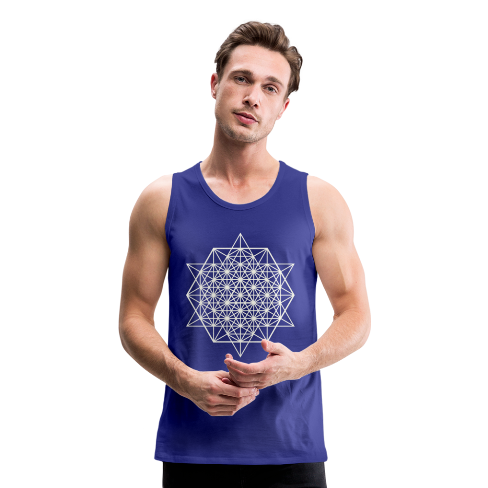 64 Tetrahedron Grid Men’s Tank - royal blue