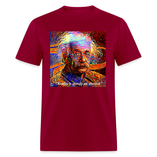 Trippy Einstein Unisex T-Shirt - dark red