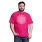 64 Tetrahedron Grid Unisex T-Shirt - fuchsia