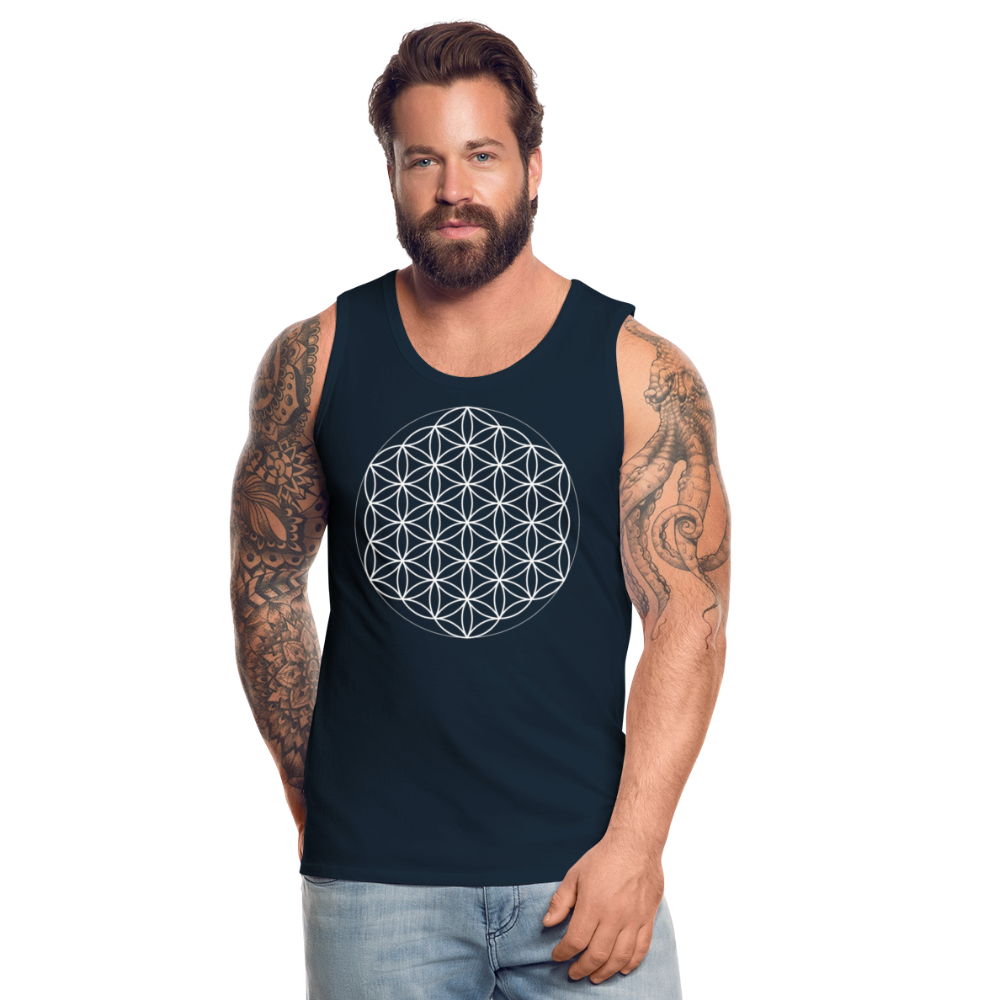 Flower of Life Men's Tank - deep navy