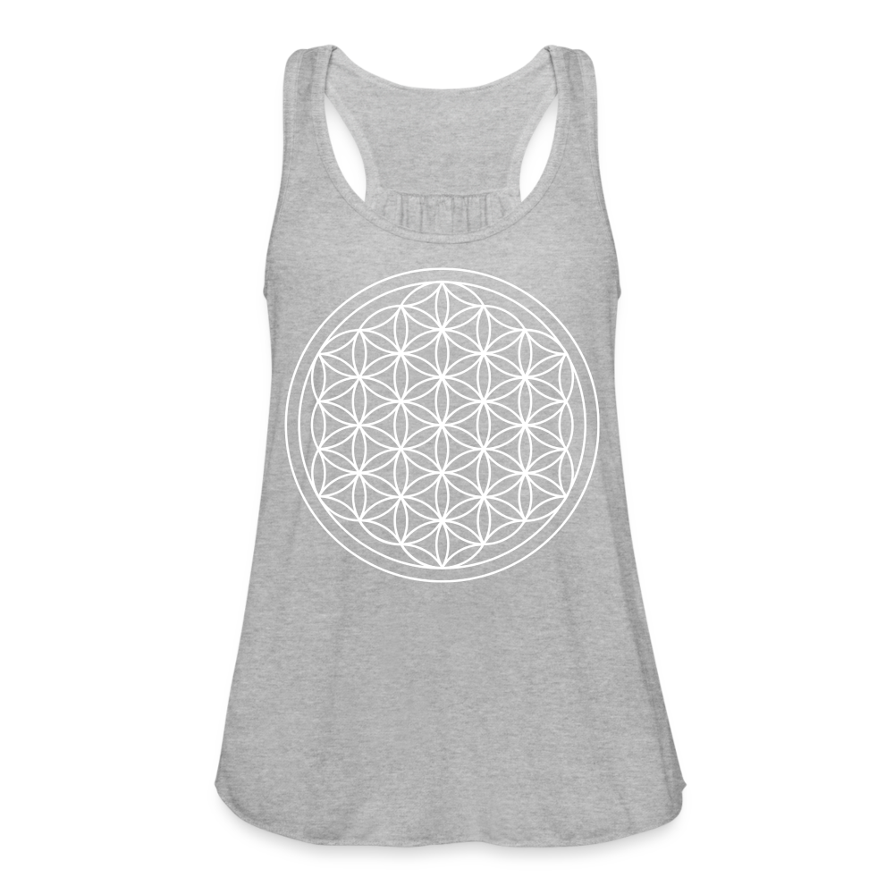 Women's Flowy Tank Top - Flower of Life - heather gray