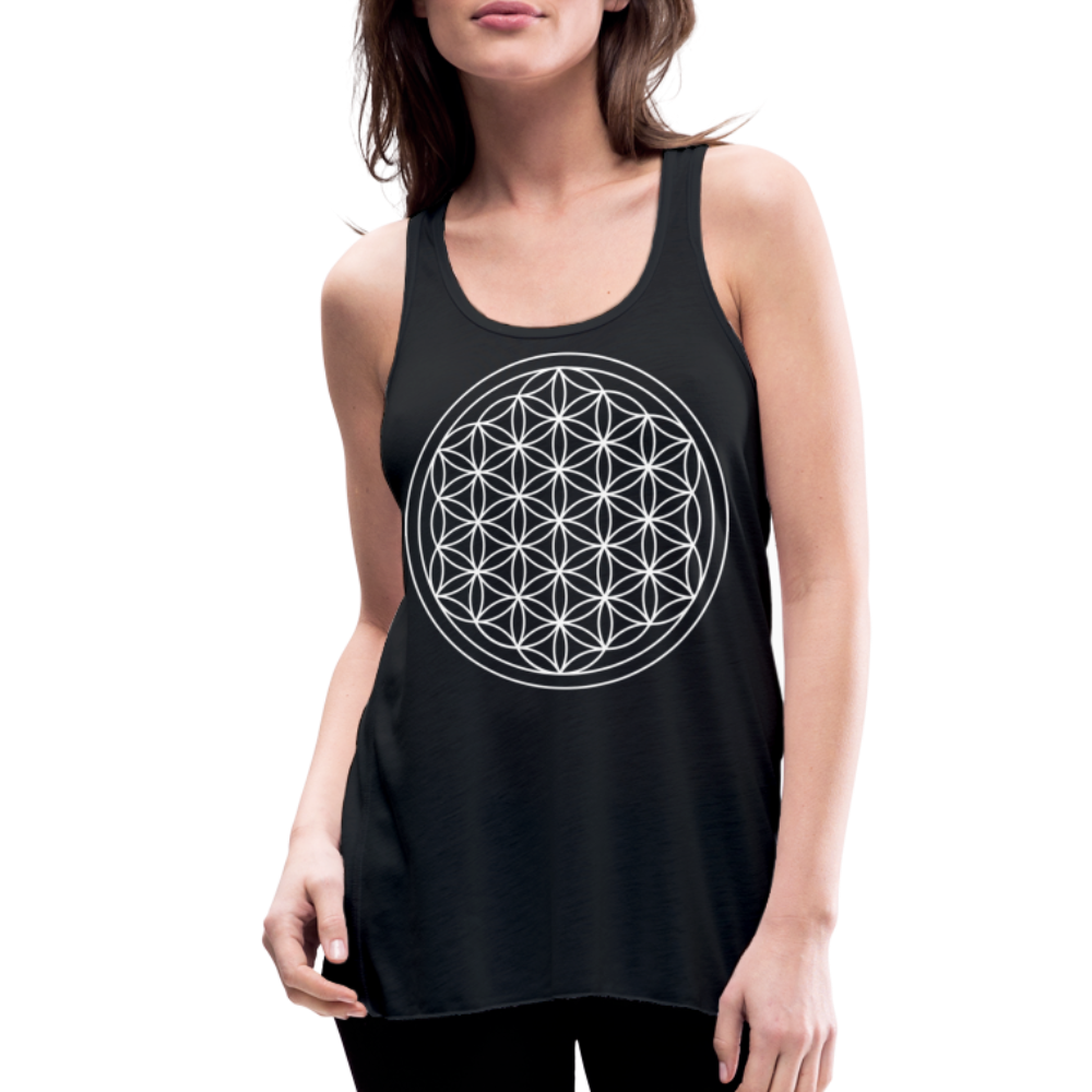 Women's Flowy Tank Top - Flower of Life - black