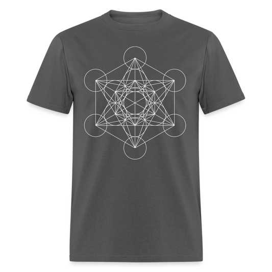 Metatron's Cube Unisex T-Shirt - charcoal