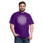 64 Tetrahedron Grid Unisex T-Shirt - purple