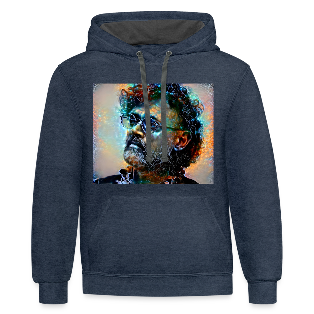 Terrence McKenna Hoodie - indigo heather/asphalt