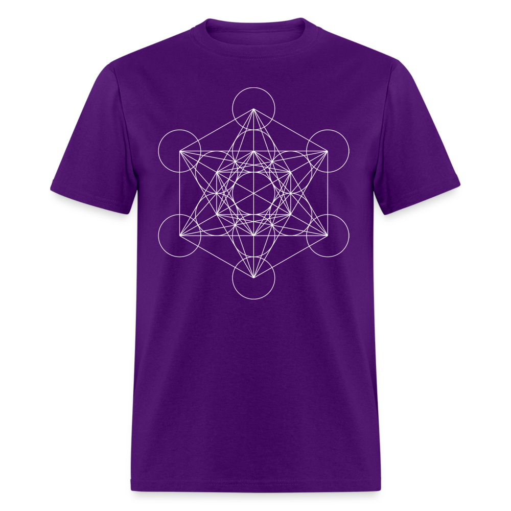 Metatron's Cube Unisex T-Shirt - purple