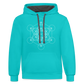 Metatron's Cube Hoodie - scuba blue/asphalt