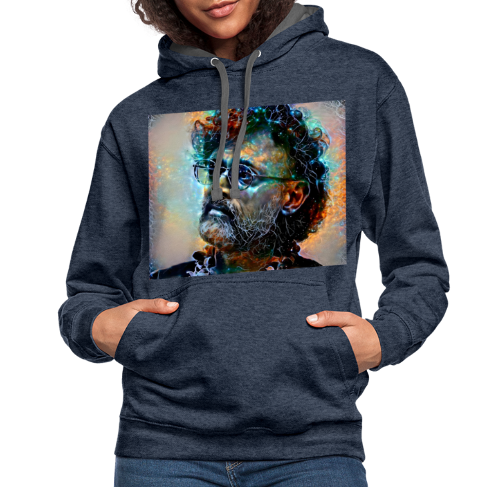 Terrence McKenna Hoodie - indigo heather/asphalt