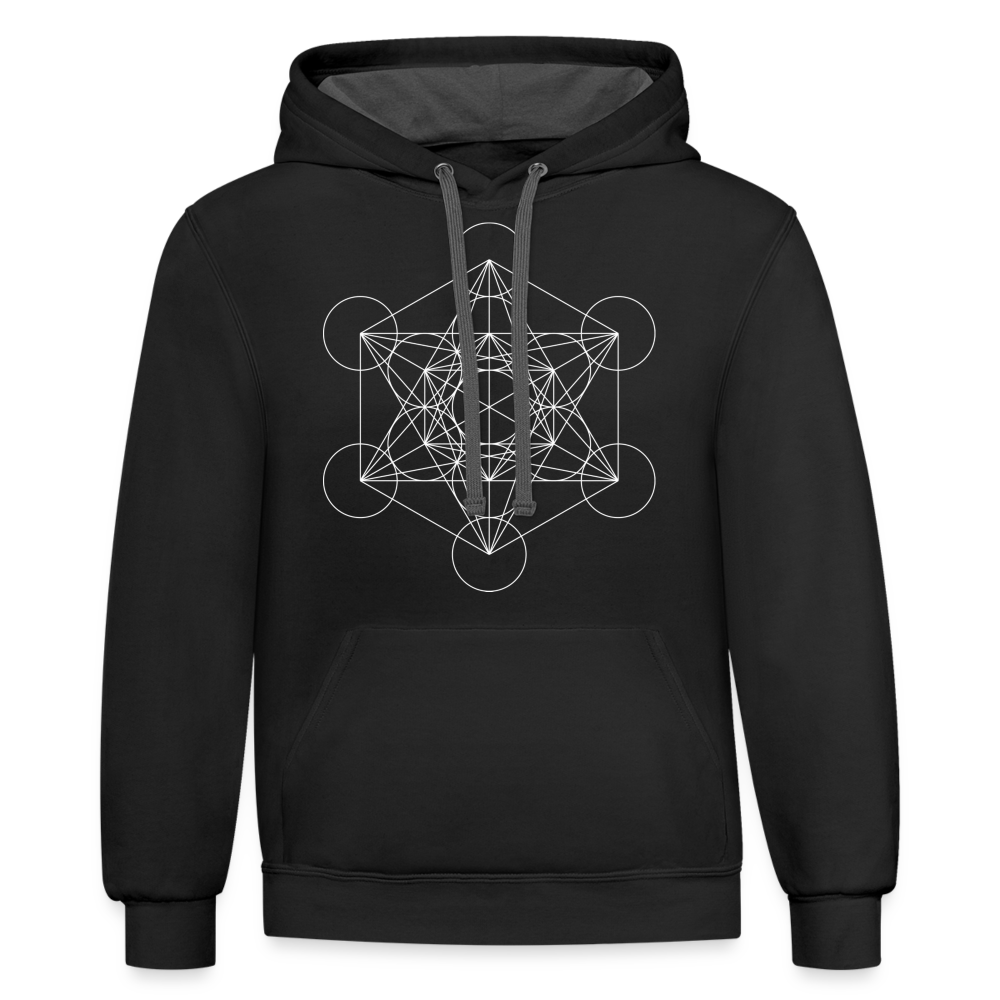 Metatron's Cube Hoodie - black/asphalt