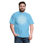 64 Tetrahedron Grid Unisex T-Shirt - aquatic blue