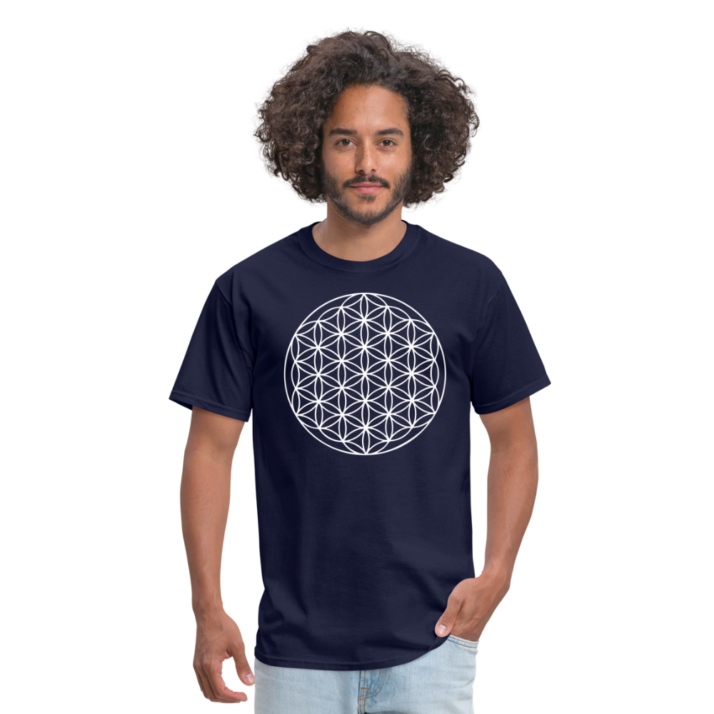 Flower of Life Unisex T-Shirt - navy