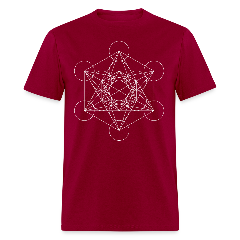 Metatron's Cube Unisex T-Shirt - dark red