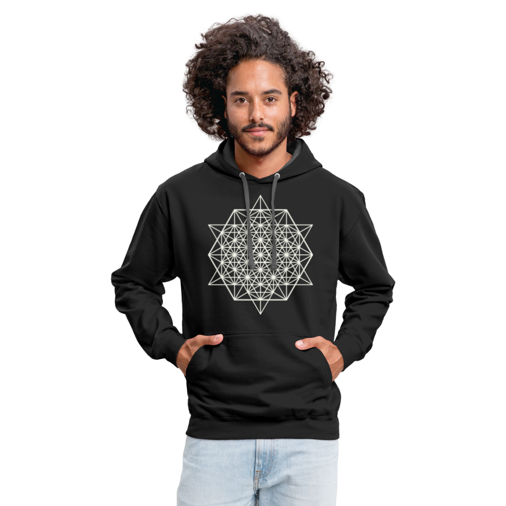 64 Tetrahedron Grid Hoodie - black/asphalt