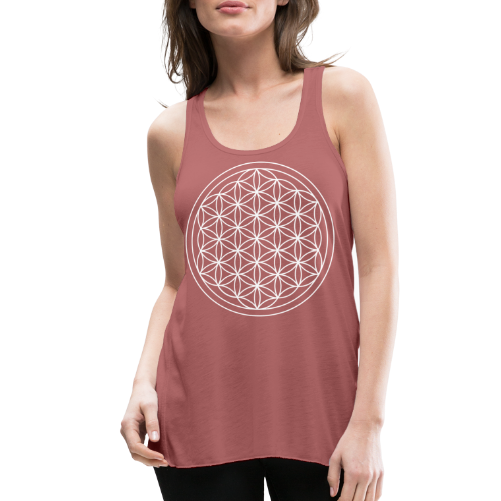 Women's Flowy Tank Top - Flower of Life - mauve