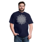 64 Tetrahedron Grid Unisex T-Shirt - navy