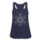 Women's Flowy Tank Top - Metatron's Cube - navy