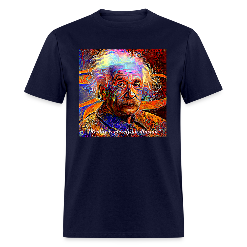 Trippy Einstein Unisex T-Shirt - navy