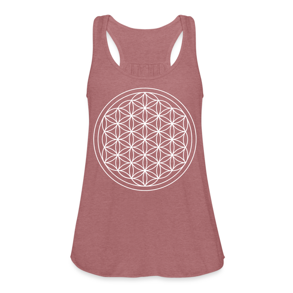 Women's Flowy Tank Top - Flower of Life - mauve