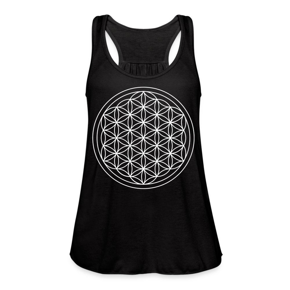 Women's Flowy Tank Top - Flower of Life - black