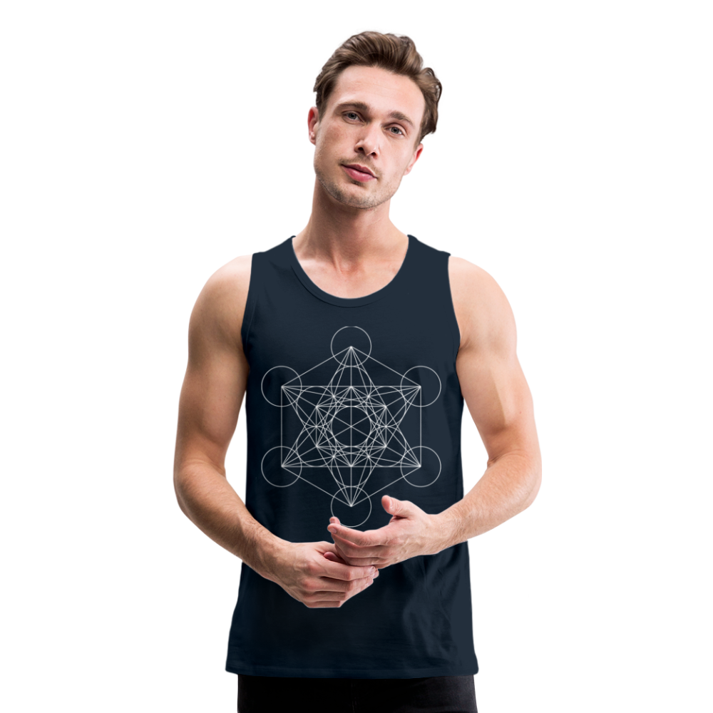 Metatron's Cube Men's Tank - deep navy