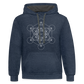 Metatron's Cube Hoodie - indigo heather/asphalt