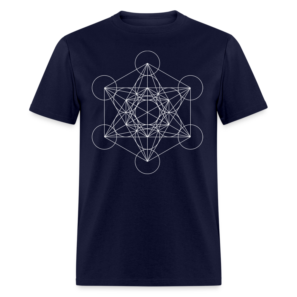 Metatron's Cube Unisex T-Shirt - navy