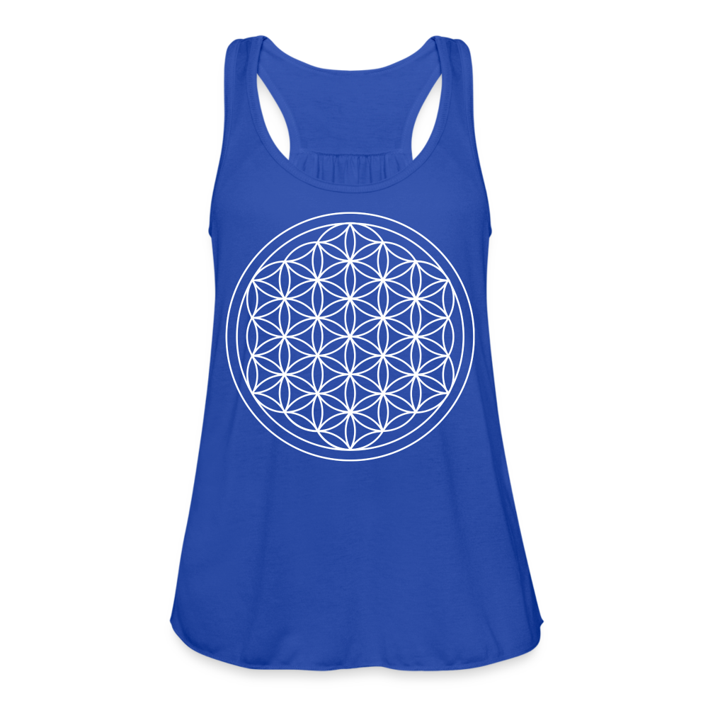 Women's Flowy Tank Top - Flower of Life - royal blue